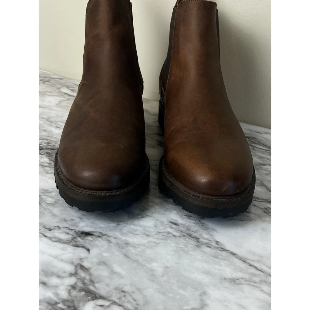 PORTLAND LEATHER Patina Footwear Chelsea Boots Men's Brown Size 11.5 Hipster